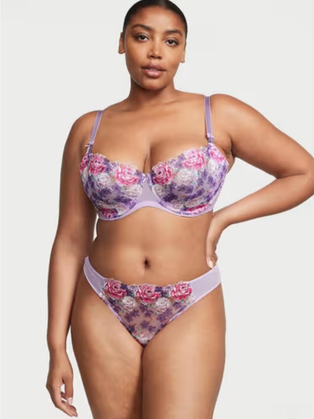 Victoria's Secret Dream Angels Wicked Unlined Floral Embroidery Balconette Bra